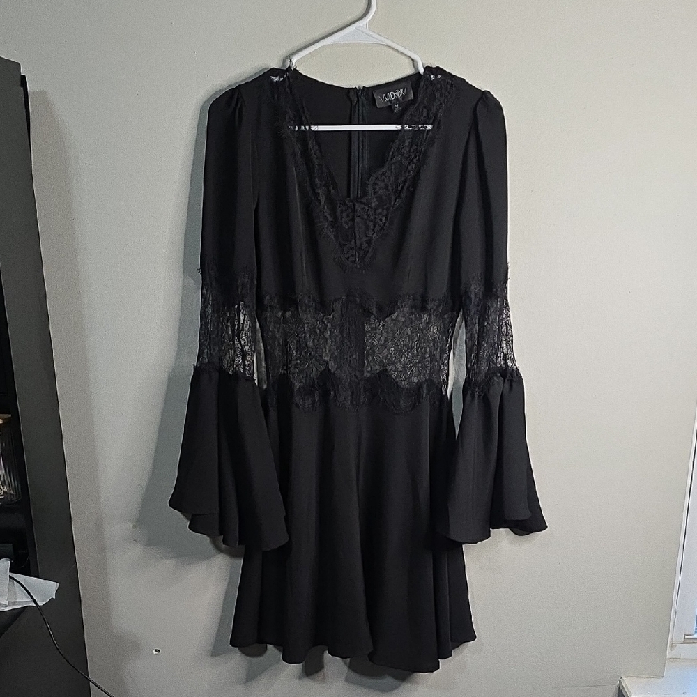 Dollskill Widow Medium Lace Detail Witchy Goth Dress